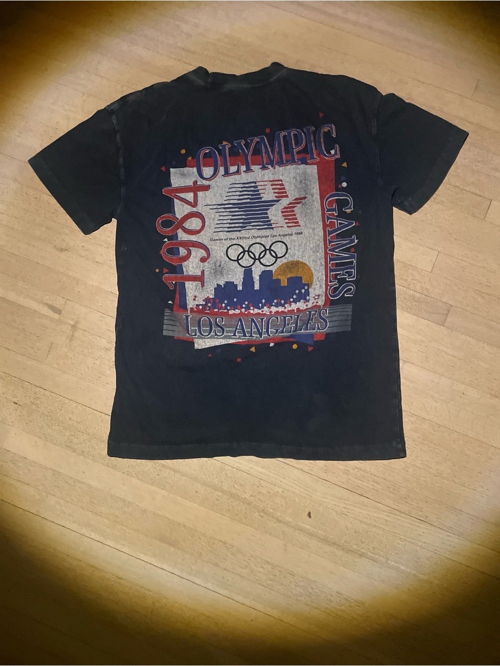Heritage 1984 Olympic Games Graphic Tee - Black with Red, Blue & Gold Print